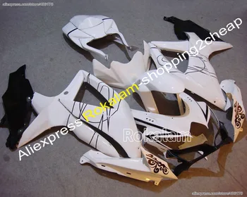 08-10 Обтекатели кузова GSXR600 750 для Suzuki 2008-2010 Белый мотоциклетный обтекатель (литье под давлением)