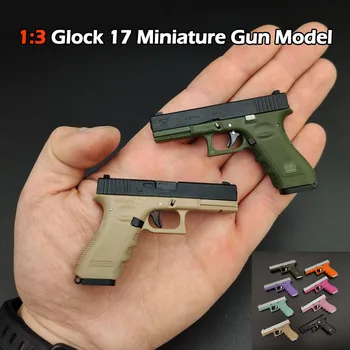 1 шт. Игрушка-Непоседа Glock 17 Брелок Мини Металлический Glock G17 Брелок Пистолет Портативный Выброс Снаряда Сборка Разборка