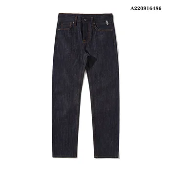 15 унций Тяжелых Джинсовых брюк Японские Джинсовые брюки Красные джинсы из необработанного денима С вышивкой