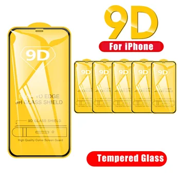 20-50 шт 9D Закаленное Стекло для iPhone 11 12 13 Pro Max 7 8 Plus Защитная пленка для экрана для iPhone 13 14 XS MAX X XR Full Cover Glass