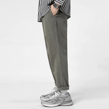 2022, Весенне-осенние Модные мужские брюки-карго, Повседневные брюки, Высококачественные Мужские Длинные прямые брюки, удобные брюки R28