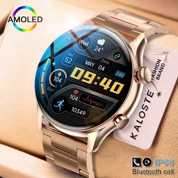 2023 Bluetooth Call Женские Смарт-часы Мужские AMOLED 390 *390 HD Экран Всегда Отображает Часы С Пользовательским Циферблатом NFC SmartWatch Для Xiaomi