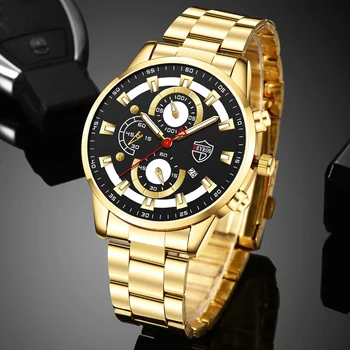 2023 Модные Мужские Часы Luxury Man Sport Из Нержавеющей Стали, Кварцевые Наручные часы для Мужчин, Деловые Повседневные Кожаные Часы montre homme