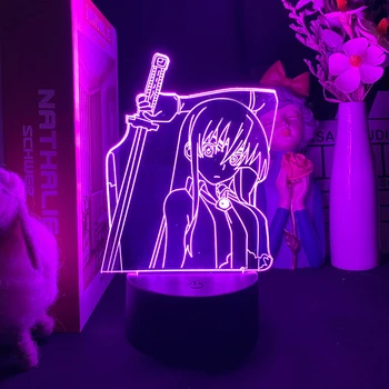 3d Лампа Аниме Akame Ga Kill Светодиодный Ночник для Домашнего Декора Комнаты Ночник Подарок На День Рождения Akame Ga Kill Ночник Akame