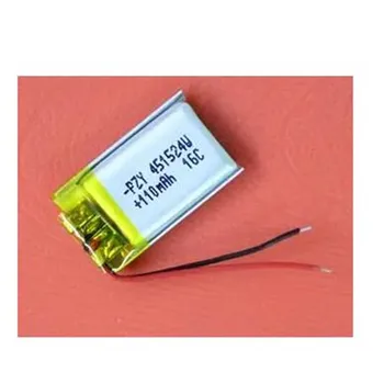 451524 Литий-полимерная батарея Li-po 3,7 В 110 мАч Для MP3 D8, смарт-браслет, часы, Bluetooth-гарнитура