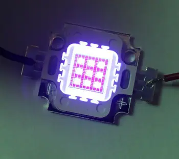 5шт 10 Вт Ультрафиолетовый светодиодный светильник высокой мощности 395нм ~ 400нм Светодиодный чип высокой мощности для diy