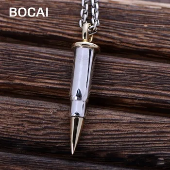 BOCAI Новая Мода Настоящие Серебряные ювелирные изделия S925 Властная Личность Модный Рок-Человек Кулон Персонализированный Подарок