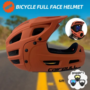 Cairbull Новый Велосипедный Шлем с Защитными Очками Открытый Защитный Полнолицевой Mtb Гоночный Велосипедный Шлем для Мужчин PC + EPS Велосипедные Аксессуары