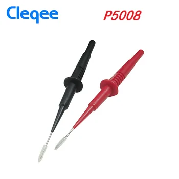 Cleqee P5007 P5008, 2 шт., игла для пирсинга, неразрушающий мультиметр, тестовые зонды, Красный/черный