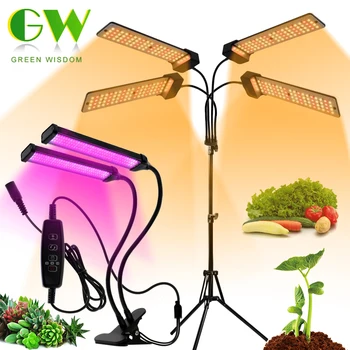 DC12V Светильники для выращивания комнатных растений фитолампа полного спектра с подставкой Gooseneck Dimmable Plant Light для тепличных овощей и цветов