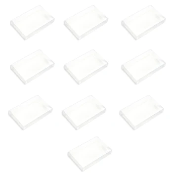 DXAB 10 шт./упак. Прозрачная Защитная крышка из Прозрачного ПЭТ Пластика, защитные гильзы для игровых картриджей для SNES, коробка для игровых карт