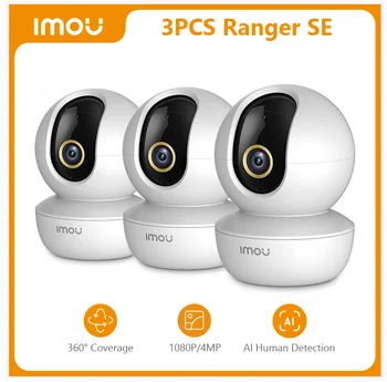 IMOU 3PC Ranger SE 2MP 4-КРАТНЫЙ Цифровой Зум AI Human Detect Камера Видеонаблюдения Беспроводная ip CCTV Внутренняя 2-мегапиксельная Камера