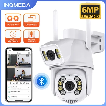 INQMEGA 6MP Smart Wifi PTZ Камера Наружная Камера Выживания AI Обнаружение человека CCTV IP-Камера Двухсторонняя аудио Ночная Цветная Веб-камера