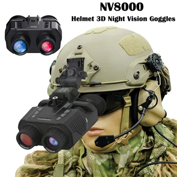 NV8000 3D Инфракрасный Бинокль ночного видения Телескоп Профессиональная камера с креплением на голову HD 1080P для Охоты, тактики кемпинга, очков