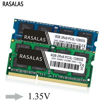 Rasalas DDR3 4 ГБ 8 ГБ оперативной памяти 2Rx8 PC3-12800S DDR3L 1600 МГц SO-DIMM 1,35 В oперативная nамять Оперативная память ноутбука 204Pin Память ноутбука Sodimm