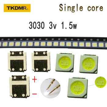 TKDMR 100/50 шт. Подсветка Высокой Мощности светодиодный одноядерный или двухъядерный 1,5 Вт 3030 3 В Холодный белый 150ЛМ ТВ-Переход 3030 Smd светодиодный диод
