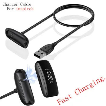 USB-кабель длиной 1 м для зарядного устройства Fitbit Inspire 2, браслет, Шнур питания, провод, док-станция для зарядки Fitbit Inspire2