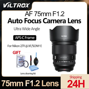 VILTROX 75 мм F1.2 Eye Автофокус APS-C Объектив Камеры Портретный Объектив с Большой Диафрагмой для Fujifilm XF Nikon Z Sony E Mount Camera