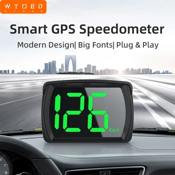 WYOBD GPS HUD Головной дисплей Автомобильный цифровой спидометр Автоаксессуары Обеспечивают измеритель скорости Plug and Play