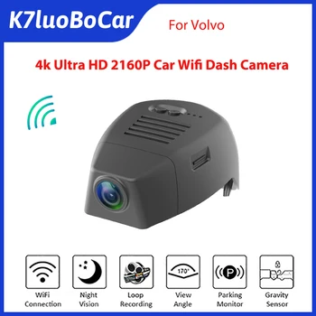 Автомобильный Видеорегистратор 4K 2160P Full HD, Wifi, Видеорегистратор, Регистратор, Управление камерой с помощью приложения для мобильного телефона Для VOLVO V60 S60 2019 2020 2021 2022