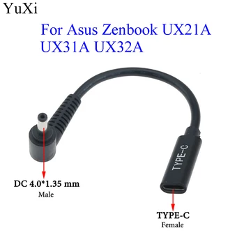 Адаптер питания постоянного тока 4,0x1,35 мм штекер к разъему USB Type C с разъемом Cabe для Asus Zenbook UX21A UX31A UX32A