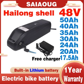 Аккумулятор для электрического велосипеда Hailong 48v 35ah 17.5ah 20ah 30ah 40ah 50ah Bafang 500w 1000W 2000W E Bike Accu 13s5p литий-ионный Аккумулятор