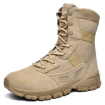 Армейские ботинки в стиле милитари, мужские уличные сверхлегкие летные ботинки большого размера, защита от проколов, обувь для пустыни, тактические ботинки