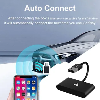 Беспроводной Android Auto CarPlay Adapter 2023 Обновление 5 ГГц WiFi CarPlay Dongle Для OEM Проводных Автомобилей CarPlay Преобразование проводного В беспроводной
