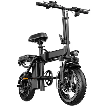Велосипед с 14-дюймовой шиной, Мини-складной Электрический Велосипед с литиевой батареей 48 В/500 Вт, для вождения и путешествий, Маленький Электрический велосипед