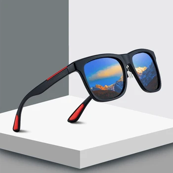 Винтажные Квадратные Солнцезащитные Очки Мужские Брендовые Дизайнерские Негабаритные Зеркальные Солнцезащитные Очки Для Вождения Ретро EyewearUV400 Oculos De Sol