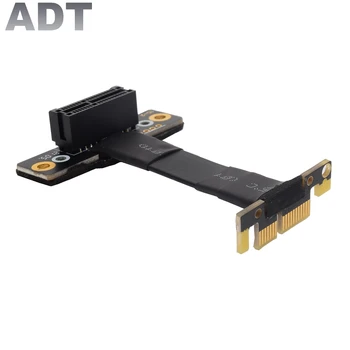 Двойной 90-Градусный Прямоугольный Удлинитель PCIe 3.0 x1-x1 R11SL-TL 8G/bps Высокоскоростной PCI Express 1x Riser Card Ribbon Extender