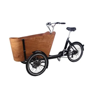 Деревянная Рама Электрический Трехколесный Велосипед для взрослых Trends 3 Колеса Голландский Грузовой Велосипед Семейный Велосипед Детский Скутер для Продажи Бесплатная доставка
