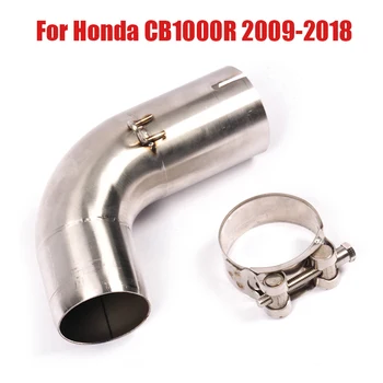 Для Honda CB1000R 2009-2018 Выхлопная Средняя Труба Модифицированная Выхлопная Соединительная Трубка Из Нержавеющей Стали Без Застежки На Мотоцикле