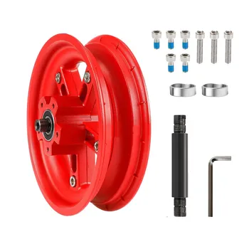 Для электрического скутера PRO/8,5 дюймов, Разъемная ступица колеса, диски для задних колес из алюминиевого сплава, аксессуары для твердых шин, красный