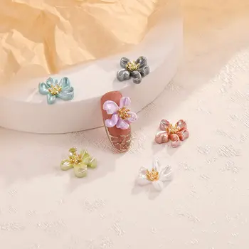 Женские стразы Цветок лепесток DIY Принадлежности для дизайна ногтей 3D Украшения для дизайна ногтей Цветочные подвески для ногтей Аксессуары для маникюра