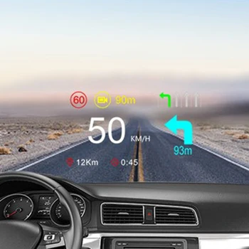 Зеркальный дисплей HUD Head Up Спидометр Скорость Пробег Смарт-сигнализация с напоминанием Измеритель автомобильной электроники Аксессуары для Tesla Model 3