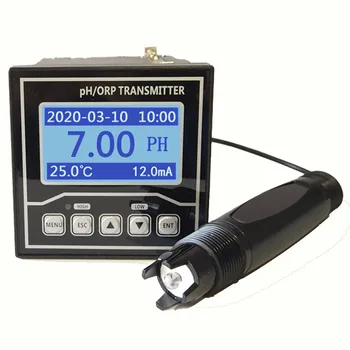 Измеритель pH Промышленный онлайн-контроллер pH тестер Датчик электродный зонд Определение ОВП измеритель pH