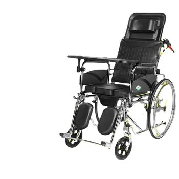 Инвалидная коляска с туалетом, суденышко, для пожилых людей, инвалидов, складная, легкая, сидящая, лежащая, парализованная, пожилых людей, для купания
