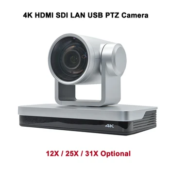 Камера 4K 12X 25X 31X С оптическим зумом SDI и HDMI, PTZ-сеть, IP-трансляция в прямом эфире для трансляций, конференций, Церквей, Мероприятий