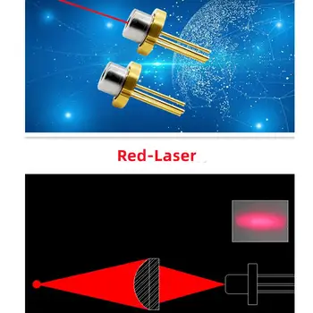 Красный Лазерный диод DIYLab 635nm 5 МВт Номер модуля ZN-LDR-005 Лазерный датчик Светоизлучающая трубка СВЕТОДИОДНЫЙ Электронный Desi Упаковка: TO56