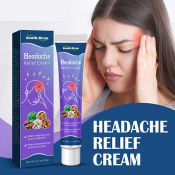 Крем для снятия головной боли Травяное лечение мигрени, Снимающее головокружение, Расслабляющее напряженные мышцы головы и шеи 20 г