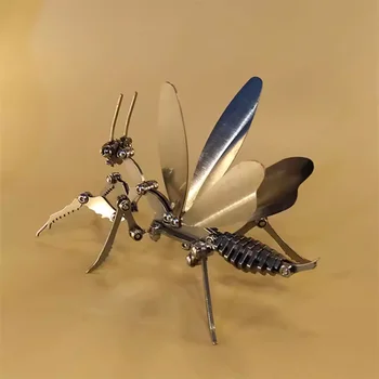 Модель Mantis из нержавеющей стали, Металлические развивающие игрушки Ручной сборки, Готовые Поделки, Украшение, подарок