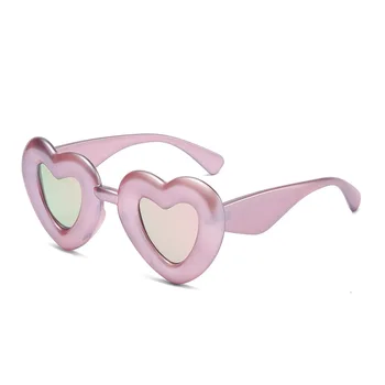 Модные женские роскошные солнцезащитные очки в форме сердца, винтажные брендовые дизайнерские очки ярких цветов, женские поляризованные солнцезащитные очки UV400