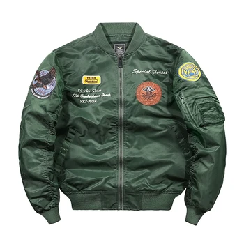 Мужская весенняя куртка-бомбер Nice MA-1 С подкладкой, Мужская куртка пилота, Армейское бейсбольное пальто, Мужская куртка пилота, Одежда