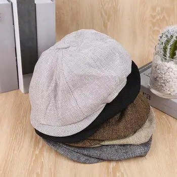 Мужская шляпа газетчика, Ретро-берет, повседневные уличные кепки Унисекс, дикая восьмиугольная кепка для мужчин, зимние весенние шапки boina de verano