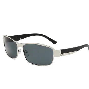 Мужские поляризованные солнцезащитные очки в полурамке, Легкие очки для вождения, Рыбалки, дневного и ночного вождения, Мужские солнцезащитные очки Gafas De Sol