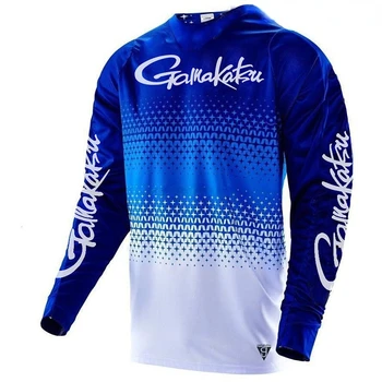 Новая летняя рубашка для мотокросса с длинным рукавом 2022, синяя футболка для шоссейных видов спорта на горном велосипеде mtb Racing Team