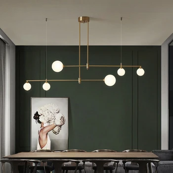 Новая светодиодная люстра из меди Для гостиной, столовой, Кухни, Спальни, Потолочный подвесной светильник, Современный подвесной светильник Nordic Gold G9