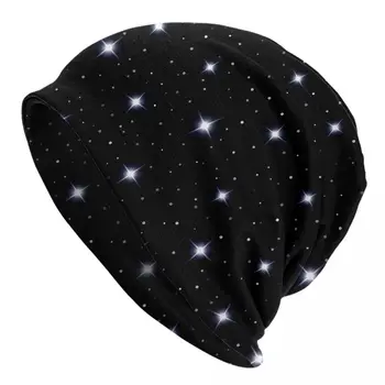 Ночное космическое небо со звездами, шляпа-капот для мужчин и женщин, Вязаная мягкая шапка-тюрбан, хип-хоп Шапочка