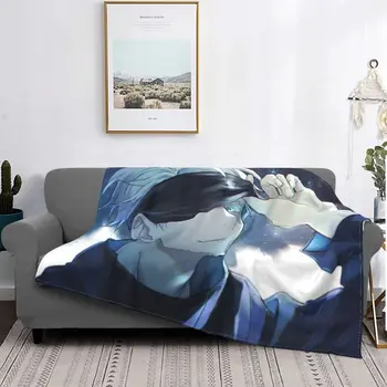Одеяло с рисунком Годзе Сатору, всесезонное одеяло для Джиу-Джитсу Кайсен, аниме Манга, Теплое фланелевое одеяло, Постельное белье для домашней Спальни, одеяло